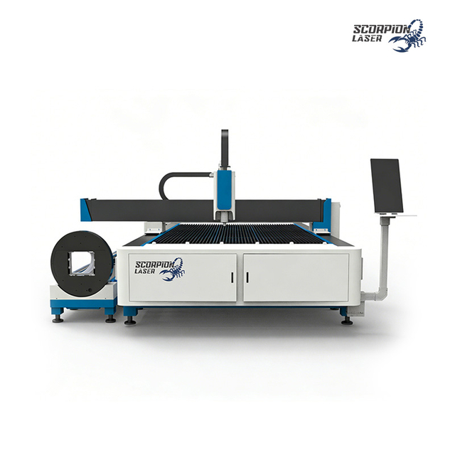 SL-ST Series 2-in-1 Fiber Laser Plate and Tube Integrated Cutting Machine | 12kW High-Speed Sheet & Pipe CNC Laser Cutter