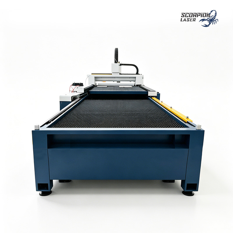 SL-D Series Open Type Fiber Laser Cutting Machine with Double Exchange Table | High-Speed CNC Sheet Metal Cutter