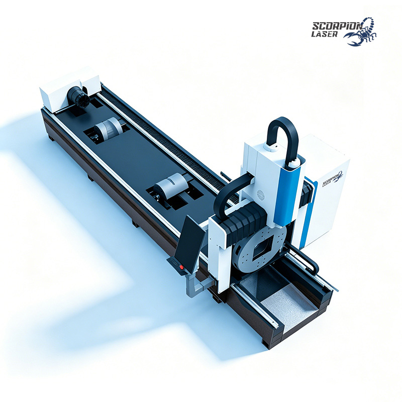 SL-TE Series Fiber Laser Tube Cutting Machine | Automatic CNC Pipe Fiber Laser Cutter for Metal Profiles