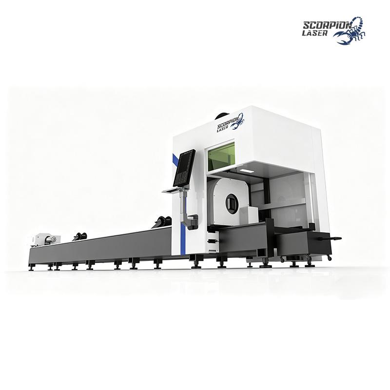 SL-T Series Industrial Fiber Laser Tube Cutting Machine | High-Speed Automatic Pipe Cutter for Mass Production