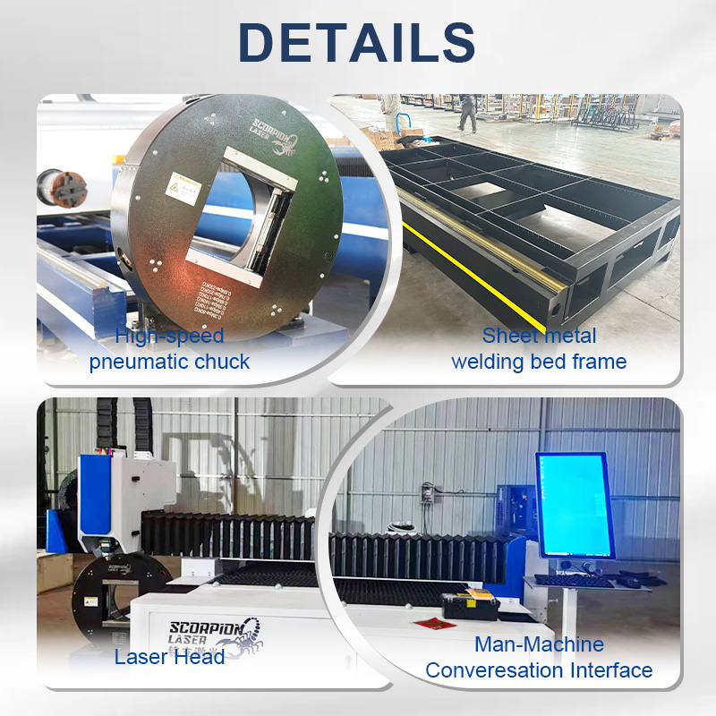 SL-ST Series 2-in-1 Fiber Laser Plate and Tube Integrated Cutting Machine | 12kW High-Speed Sheet & Pipe CNC Laser Cutter