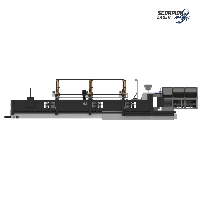 SL-TZ Series Side-Mounted Fiber Laser Tube Cutting Machine | Ultra-Short Tailing (≥60mm) CNC Pipe Cutter