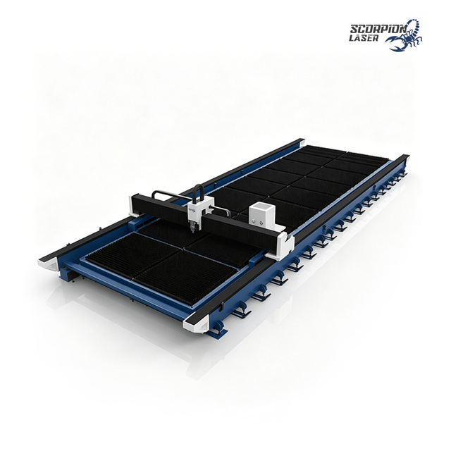 SL-G Series Ultra-Large Format Ground Rail Fiber Laser Cutting Machine | 3D Bevel Cutting & Modular Spliced Bed (Up to 32m)