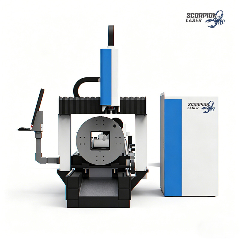 SL-TE Series Fiber Laser Tube Cutting Machine | Automatic CNC Pipe Fiber Laser Cutter for Metal Profiles