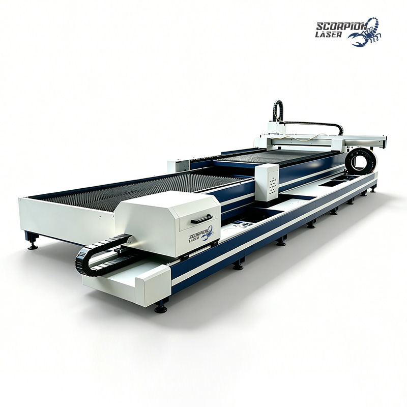 SL-DT Series Fiber Laser Plate and Tube Cutter with Exchange Table | High-Efficiency 2-in-1 CNC Sheet & Pipe Laser Machine