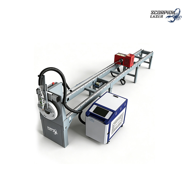 Simple Type Fiber Laser Tube Cutting Machine 100-240mm Chuck 3000mm 6000mm Single Phase Water Cooling CNC