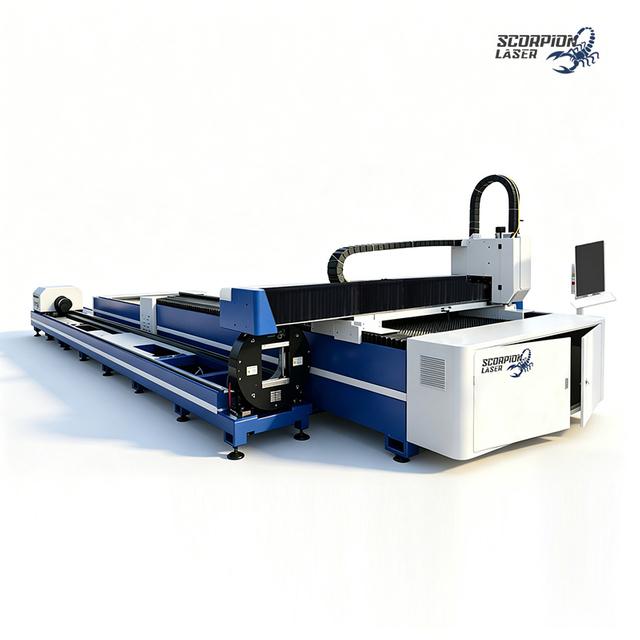 SL-DT Series Fiber Laser Plate and Tube Cutter with Exchange Table | High-Efficiency 2-in-1 CNC Sheet & Pipe Laser Machine
