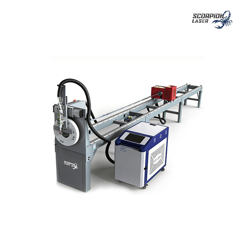 Simple Type Fiber Laser Tube Cutting Machine 100-240mm Chuck 3000mm 6000mm Single Phase Water Cooling CNC