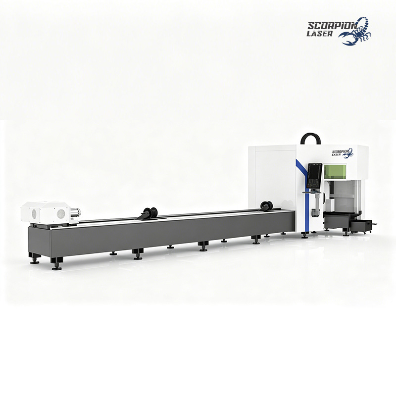 SL-T Series Industrial Fiber Laser Tube Cutting Machine | High-Speed Automatic Pipe Cutter for Mass Production