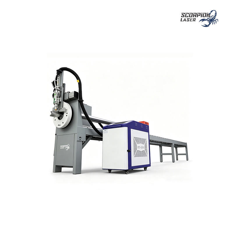 Simple Type Fiber Laser Tube Cutting Machine 100-240mm Chuck 3000mm 6000mm Single Phase Water Cooling CNC