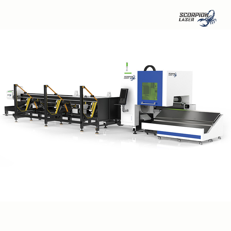 SL-TZ Series Side-Mounted Fiber Laser Tube Cutting Machine | Ultra-Short Tailing (≥60mm) CNC Pipe Cutter